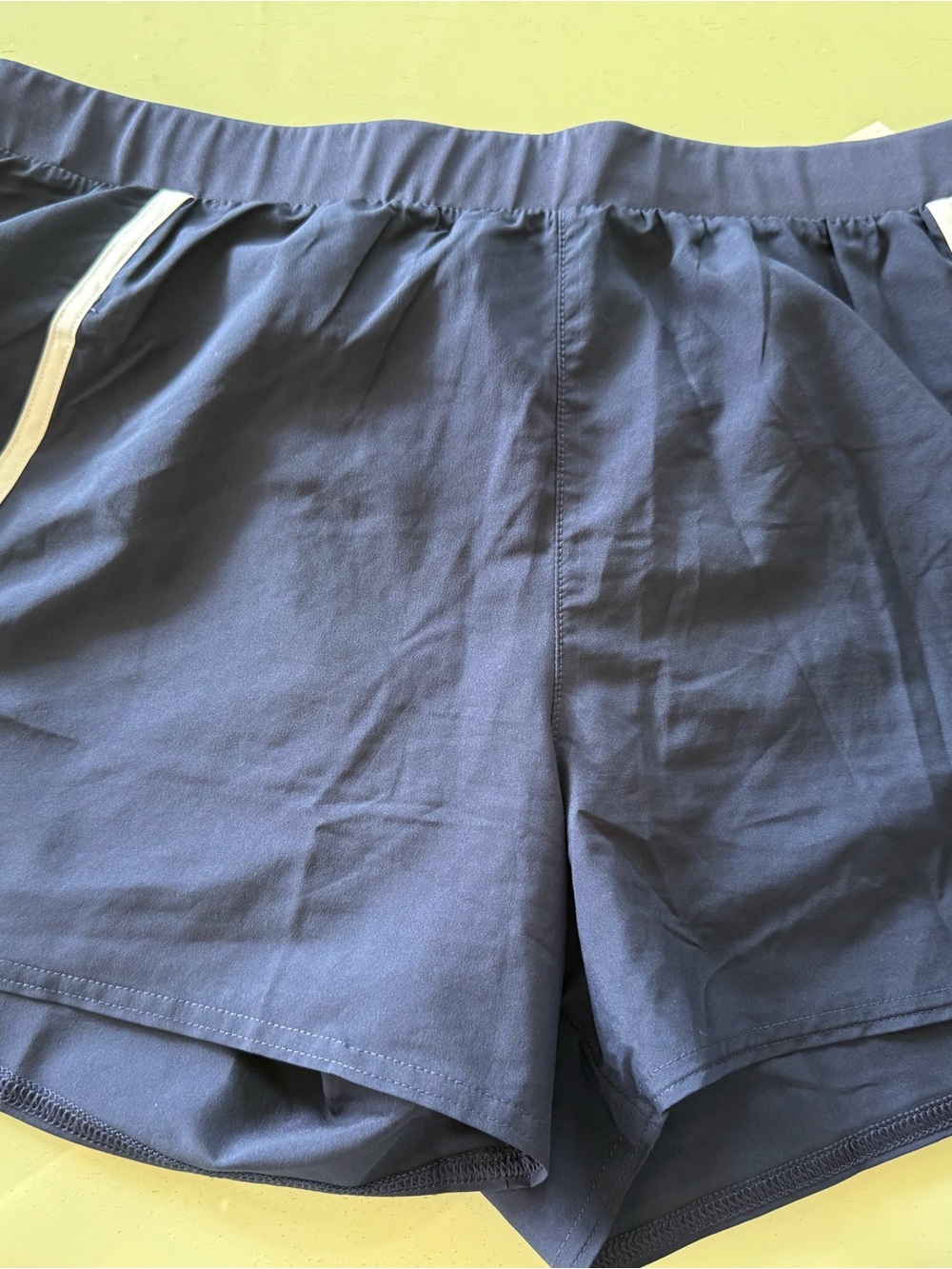 LG Women's Navy Athletic Shorts with White Trim